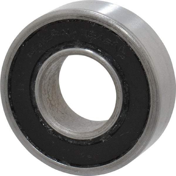 Value Collection - 5/8" Bore Diam, 1-3/8" OD, Double Seal Unground Retainer Type Radial Ball Bearing - 7/16" Wide, 1 Row, Round Bore, 915 Lb Dynamic Capacity - Makers Industrial Supply