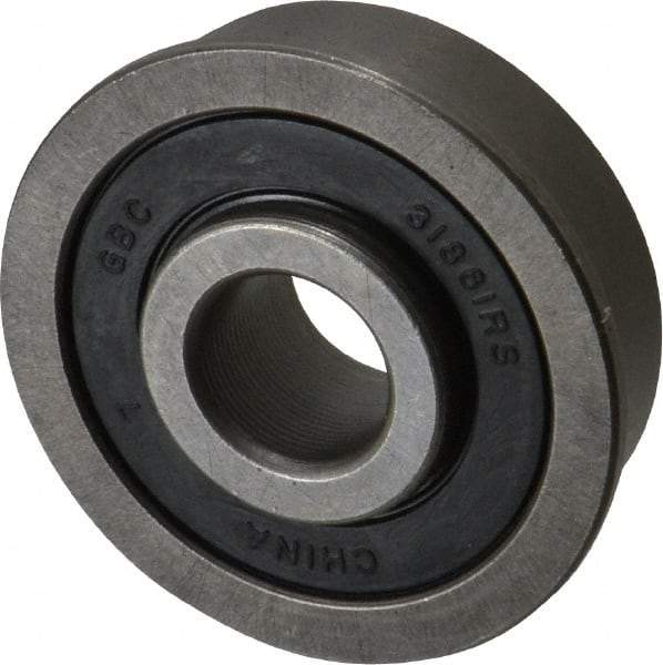 Value Collection - 3/8" Bore Diam, 1-1/8" OD, Double Seal Unground Retainer Type Radial Ball Bearing - With Flange, 1 Row, Round Bore, 691 Lb Dynamic Capacity - Makers Industrial Supply