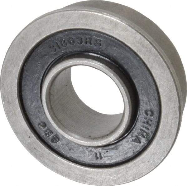 Value Collection - 1/2" Bore Diam, 1-1/8" OD, Double Seal Unground Retainer Type Radial Ball Bearing - With Flange, 1 Row, Round Bore, 691 Lb Dynamic Capacity - Makers Industrial Supply