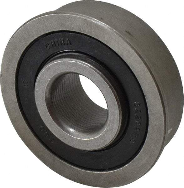 Value Collection - 1/2" Bore Diam, 1-3/8" OD, Double Seal Unground Retainer Type Radial Ball Bearing - With Flange, 1 Row, Round Bore, 915 Lb Dynamic Capacity - Makers Industrial Supply