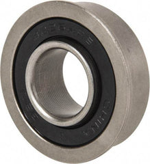 Value Collection - 5/8" Bore Diam, 1-3/8" OD, Double Seal Unground Retainer Type Radial Ball Bearing - With Flange, 1 Row, Round Bore, 915 Lb Dynamic Capacity - Makers Industrial Supply