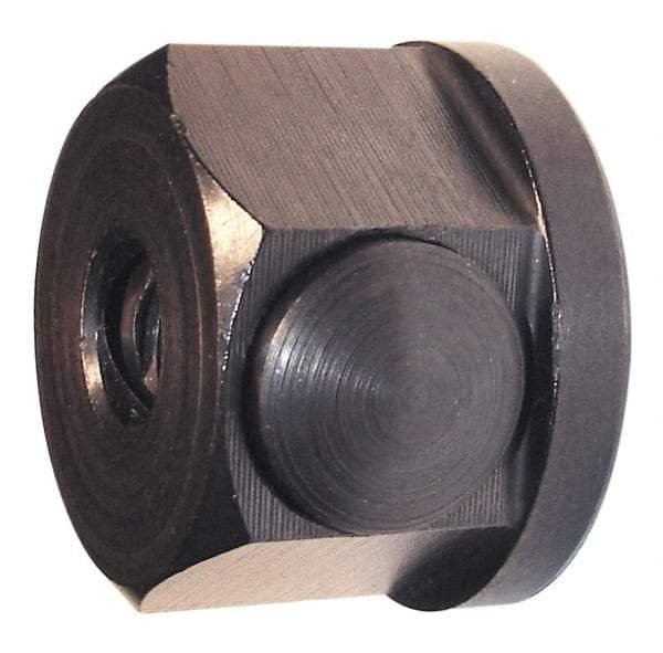 Morton Machine Works - 5/8-11, 1-5/8" Flange Diam, 1-1/8" High, 1-5/8" Across Flats, Button Thread Collar Nut - Grade Carbon Steel Steel, Black Oxide Finish, 1/4" Flange Height, TCMAI - Makers Industrial Supply