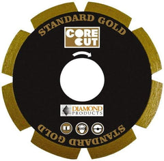 Core Cut - 7" Diam, 20mm Arbor Hole Diam, Wet & Dry Cut Saw Blade - Diamond-Tipped, Standard Round Arbor - Makers Industrial Supply