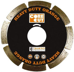 Core Cut - 7" Diam, 20mm Arbor Hole Diam, Wet & Dry Cut Saw Blade - Diamond-Tipped, Diamond Arbor - Makers Industrial Supply