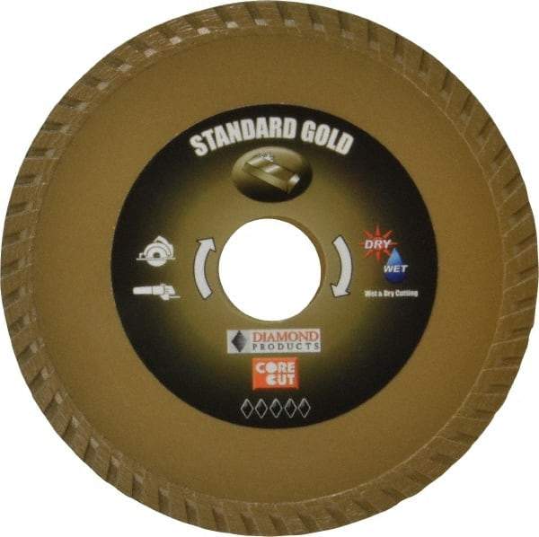 Core Cut - 4-1/2" Diam, 20mm Arbor Hole Diam, Wet & Dry Cut Saw Blade - Diamond-Tipped, Diamond Arbor - Makers Industrial Supply