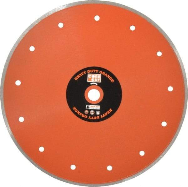 Core Cut - 10" Diam, 5/8" Arbor Hole Diam, Wet & Dry Cut Saw Blade - Diamond-Tipped, Standard Round Arbor - Makers Industrial Supply