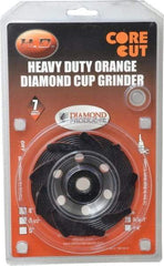 Core Cut - 4" Diam, 3/16" Overall Thickness, Spiral Cup Tool & Cutter Grinding Wheel - Diamond, 15,000 RPM - Makers Industrial Supply