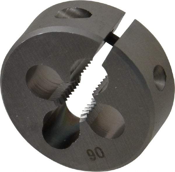 OSG - 1/4-28 UNF Thread, 1" Outside Diam High Speed Steel Round Die - 3/8" Thick, Right Hand Thread, Adjustable - Exact Industrial Supply