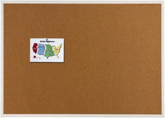 Quartet - 96" Wide x 48" High Open Cork Bulletin Board - Natural (Color) - Makers Industrial Supply