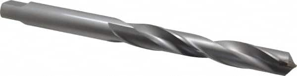 Made in USA - 27/32" 118° Spiral Flute Carbide-Tipped Taper Length Drill Bit - Makers Industrial Supply