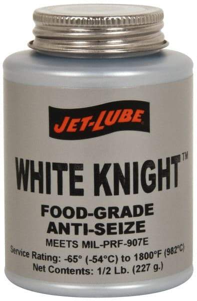 Jet-Lube - 1 Lb Can General Purpose Anti-Seize Lubricant - Aluminum, -65 to 1,800°F, White, Food Grade, Water Resistant - Makers Industrial Supply