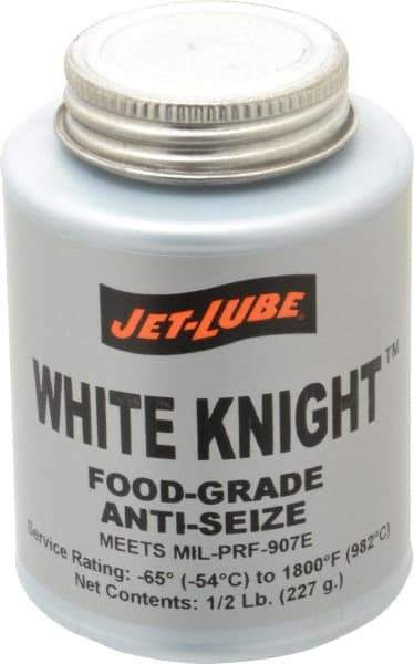 Jet-Lube - 0.5 Lb Can General Purpose Anti-Seize Lubricant - Aluminum, -65 to 1,800°F, White, Food Grade, Water Resistant - Makers Industrial Supply