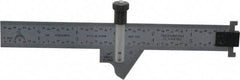 PEC Tools - 6 Inch Long Blade, 59° Bevel Angle, Steel Ruler Drill Point Gage - 1/64 -1/8 Inch Ruler Graduation, Removable Adjustable Ruler Hook, Depth Gage/Caliper, Hook Rule, Layout, Plain Rule and Try Square Function - Makers Industrial Supply