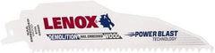 Lenox - 6" Long x 7/8" Thick, Bi-Metal Reciprocating Saw Blade - Straight Profile, 6 TPI, Toothed Edge, Universal Shank - Makers Industrial Supply