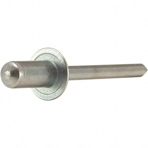 STANLEY Engineered Fastening - Size 4 Dome Head Stainless Steel Closed End Blind Rivet - Stainless Steel Mandrel, 0.126" to 0.187" Grip, 1/8" Head Diam, 0.129" to 0.133" Hole Diam, - Makers Industrial Supply