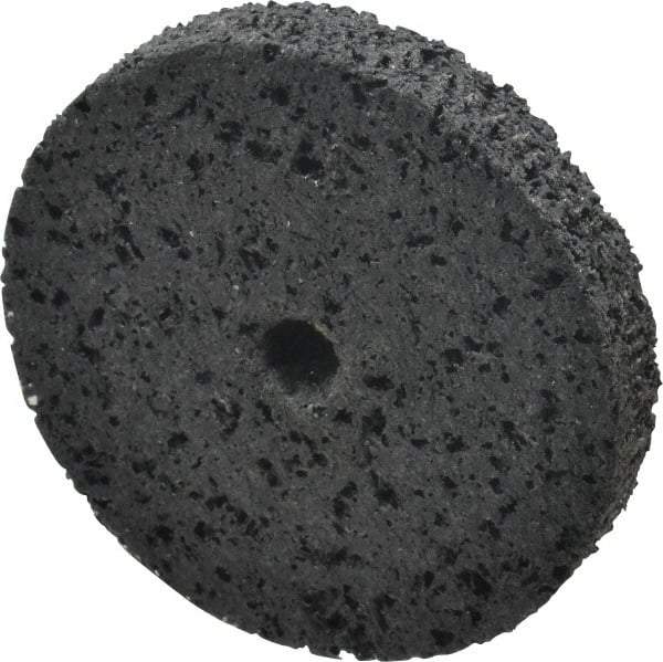 3M - 3" Diam, 1/2" Face Width, 3/8" Center Hole, Very Coarse Grade, Silicon Carbide Deburring Wheel - Unitized, Hard Density 7 Grade, 14,100 RPM - Makers Industrial Supply