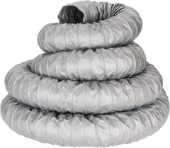 Hi-Tech Duravent - 4" ID, 25' Long, PVC Blower & Duct Hose - Gray, 2" Bend Radius, 0.15 In/Hg, 0.85 Max psi, 0 to 250°F, Flame Retarding - Makers Industrial Supply