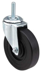 E.R. Wagner - 5" Diam x 1-1/4" Wide x 5-1/2" OAH Stem Mount Swivel Caster - Polyolefin, 280 Lb Capacity, Plain Bearing, 1/2-13 x 1-1/2" Threaded Stem - Makers Industrial Supply