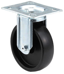 E.R. Wagner - 3" Diam x 1-1/4" Wide x 3-3/4" OAH Top Plate Mount Rigid Caster - Makers Industrial Supply