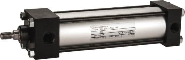 Norgren - 6" Stroke x 2" Bore Single Acting Air Cylinder - 3/8 Port, 7/16-20 Rod Thread, 250 Max psi, -20 to 200°F - Makers Industrial Supply