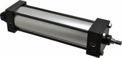 Norgren - 8" Stroke x 2-1/2" Bore Single Acting Air Cylinder - 3/8 Port, 7/16-20 Rod Thread, 250 Max psi, -20 to 200°F - Makers Industrial Supply