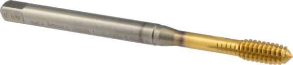 Emuge - #10-24 UNC 2BX Modified Bottoming Thread Forming Tap - Cobalt, TiN Finish, 2.756" OAL, 0.591" Thread Length, Right Hand Thread - Makers Industrial Supply