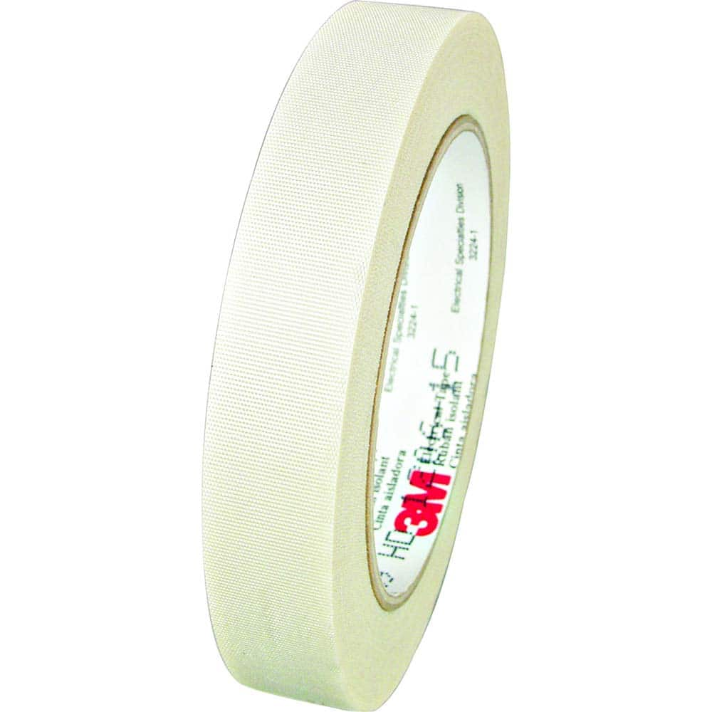 3M - 1" x 110' x 7 mil White Glass Cloth Electrical Tape - Makers Industrial Supply