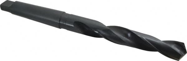 Interstate - 30mm, 3MT 118° Point High Speed Steel Taper Shank Drill Bit - Oxide Finish, 175mm Flute Length, 296mm OAL, Spiral Flute - Makers Industrial Supply