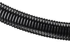 Hi-Tech Duravent - 2-1/2" ID, 30 Hg Vac Rating, 30 psi, Polyurethane Vacuum & Duct Hose - 25' Long, Black, 3" Bend Radius, -65 to 200°F - Makers Industrial Supply