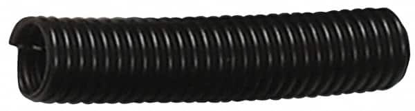 Made in USA - 1/4" Trade Size, 100' Long, Flexible Split Loom Conduit - Polyethylene, 7.15mm ID, Black - Makers Industrial Supply