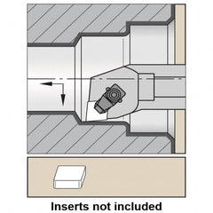 Kennametal - 55mm Min Bore Diam, 300mm OAL, 40mm Shank Diam, S-CCLN Indexable Boring Bar - 300mm Max Bore Depth, CN.N 120708 Insert, Clamp Holding Method - Makers Industrial Supply
