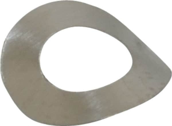 Made in USA - #5 Screw, 0.13" ID x 0.25" OD, Grade 300 Stainless Steel Single Wave Washer - 0.004" Thick, 0.055" Overall Height, 0.014" Deflection, 0.77 Lb at Deflection - Makers Industrial Supply