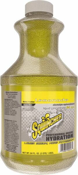 Sqwincher - 64 oz Bottle Lemonade Activity Drink - Liquid Concentrate, Yields 5 Gal - Makers Industrial Supply