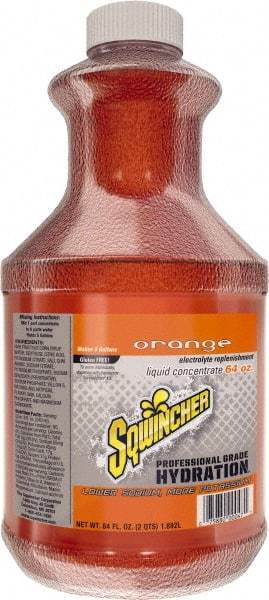 Sqwincher - 64 oz Bottle Orange Activity Drink - Liquid Concentrate, Yields 5 Gal - Makers Industrial Supply