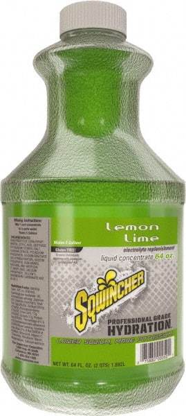 Sqwincher - 64 oz Bottle Lemon-Lime Activity Drink - Liquid Concentrate, Yields 5 Gal - Makers Industrial Supply