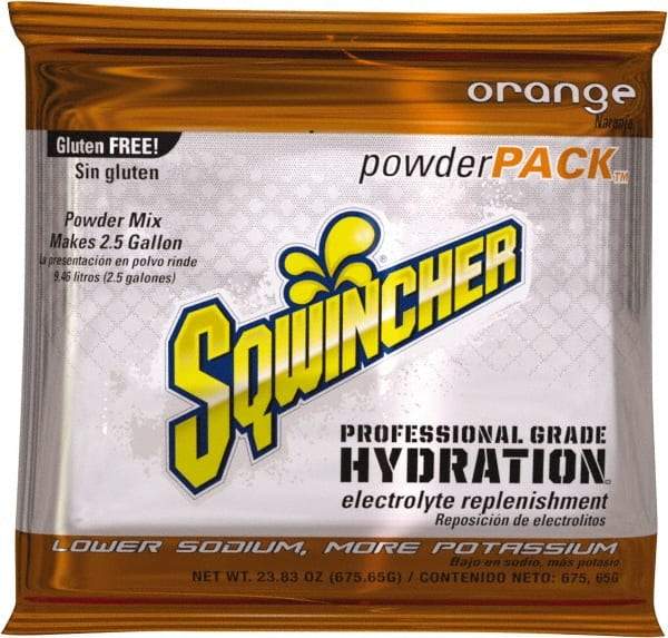 Sqwincher - 23.83 oz Pack Orange Activity Drink - Powdered, Yields 2.5 Gal - Makers Industrial Supply