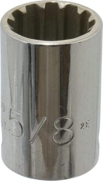 Proto - 3/8" Drive, 5/8" Socket, Spline Socket - 12 Points, 1-1/16" OAL - Makers Industrial Supply