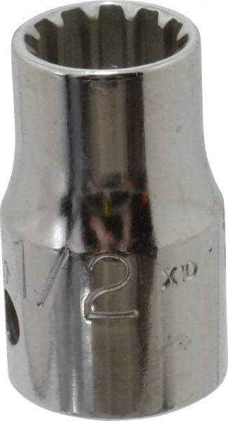 Proto - 1/2" Drive, 1/2" Socket, Spline Socket - 12 Points, 1-7/16" OAL - Makers Industrial Supply