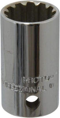 Proto - 1/2" Drive, 11/16" Socket, Spline Socket - 12 Points, 1-9/16" OAL - Makers Industrial Supply