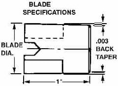 APT - 1-5/16 Inch Diameter, 3/16 Inch Thick, High Speed Steel Auxiliary Pilot Blade - Series D - Makers Industrial Supply