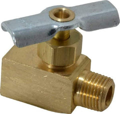 Eaton - 150 Max psi, 1/8" Pipe, Brass, Inline Instrumentation Needle Valve - FNPT x MNPT End Connections - Makers Industrial Supply