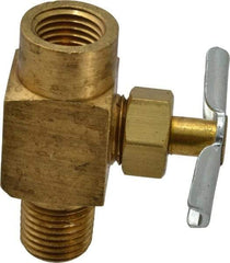 Eaton - 150 Max psi, 1/4" Pipe, Brass, Inline Instrumentation Needle Valve - FNPT x MNPT End Connections - Makers Industrial Supply