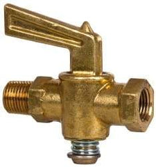 Eaton - Steel Pipe Fitting Drain Cock & Shutoff Valve - 1/8 Thread, 30 Max psi - Makers Industrial Supply