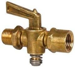 Eaton - Steel Shutoff Drain Cock & Shutoff Valve - 1/4 Thread, 30 Max psi - Makers Industrial Supply