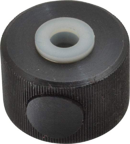 Morton Machine Works - 3/8-16" UNC Thread, Black Oxide Finish, Steel Round Knurled Push Button Thumb Nut - 3/4" Overall Height, 1-1/8" Head Diam - Makers Industrial Supply