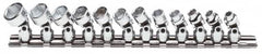 Proto - 12 Piece 1/4" Drive Standard Socket Set - 6 Points, 5 to 15mm, Metric Measurement Standard - Makers Industrial Supply