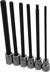 Proto - 6 Piece 3/8" Drive Metric Hex Bit Socket Set - 4 to 10mm Hex - Makers Industrial Supply