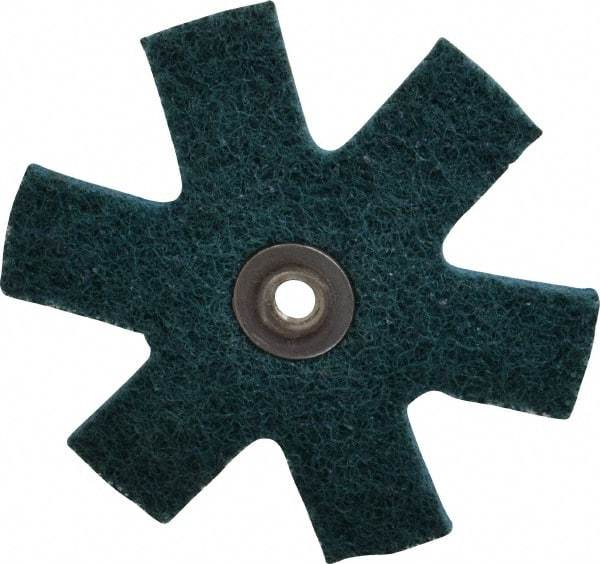 3M - 3" Diam Nonwoven Sanding Star - Very Fine Grade, Eyelet, 18,000 RPM - Makers Industrial Supply