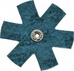 3M - 4" Diam Nonwoven Sanding Star - Very Fine Grade, Eyelet, 18,000 RPM - Makers Industrial Supply