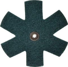 3M - 4-1/2" Diam Nonwoven Sanding Star - Very Fine Grade, Eyelet, 18,000 RPM - Makers Industrial Supply